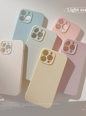 适用iphone16简约马卡龙纯色苹果16pro max手机壳17原创色11硅胶plus女13pro全包亮面15pro软壳14新款12纯色