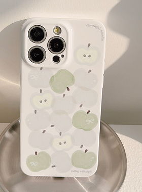 ins风绿色苹果菲林软壳适用16苹果17promax手机壳iphone13新款14pro女款12日韩小清新创意11全包XR保护套小众