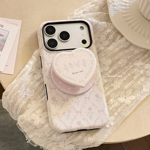 ins温柔小花束磁吸支架适用苹果17手机壳iphone17promax二合一13女12新款11保护套14pro菲林16小清新韩系磨砂