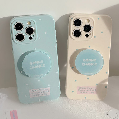 日韩ins风波点支架适用苹果18promax手机壳iphone17新款保护套16情侣软套16plus全包15防摔保护壳14软外壳