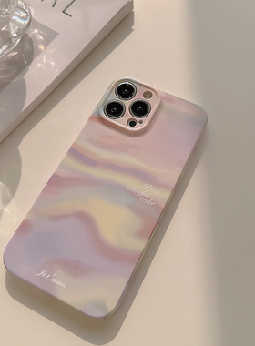 小众ins日落晚霞适用苹果17手机壳iPhone13pro max新款16pm女12pro全包11网红文艺风13菲林硬壳12亮面15