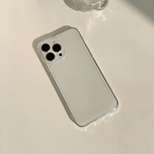 ins简约透明适用苹果17手机壳iPhone16promax新款 15plus全包16防摔15pro纯色11太空壳14保护套女xr软壳男