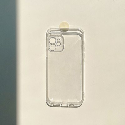 纯色透明简约苹果13适用手机壳