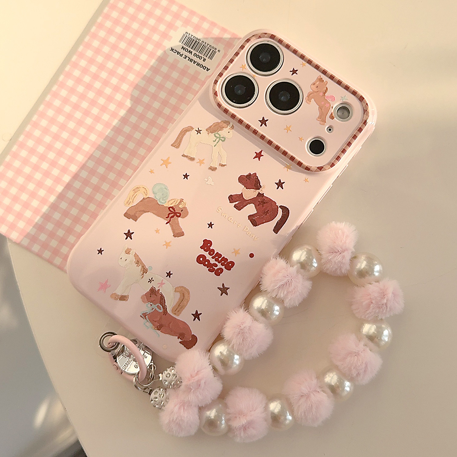 新年粉色星星小马适用苹果17promax手机壳iphone16pro新款15女款14创意少女心卡通挂链11日韩风13软壳保护套,3C数码配件,手机保护套/壳,淘宝优惠券,粉丝福利购,淘宝优惠卷