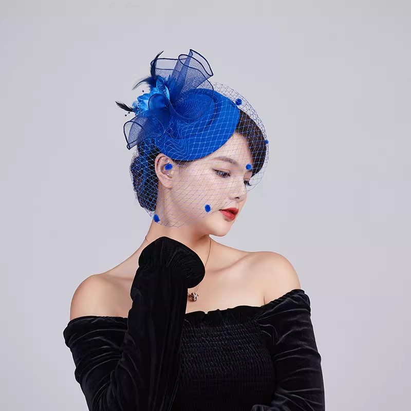 小礼帽羽毛头饰礼服发饰配件