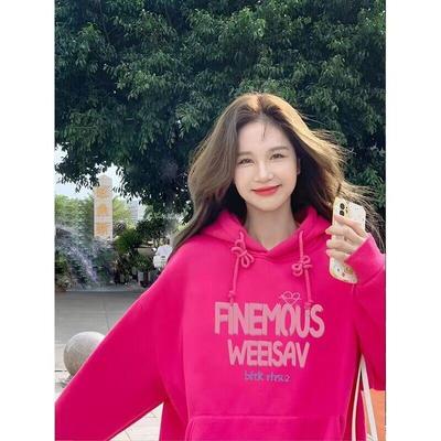 美式设计感宽松字母卫衣