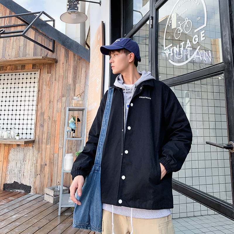 美式休闲教练夹克男2019新款秋季宽松运动外套学生情侣薄款上衣潮在类目 男装, 夹克中 - 来自Buy2taobao.com提供专业的淘宝代购服务