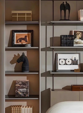 森度软装书房装饰摆件样板间软装玄关电视柜轻奢饰品设计搭配挂画