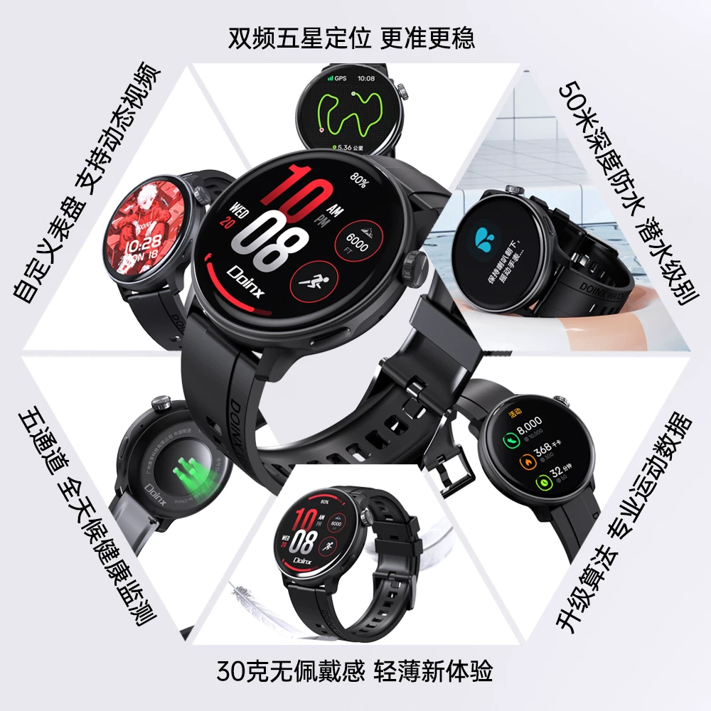 Doinx DuXien ACE двухдиапазонный пятизвездочный спутниковый GPS спортивные часы, специальный GPS скорость профессионал