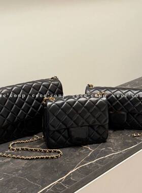 ELEVEN 人间绝美！03/27  新品 26ss 黑金菱格调节扣斜跨链条包