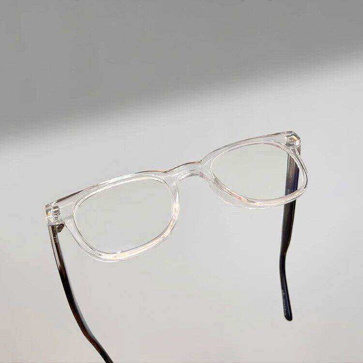 ELEVEN书呆子小心机联名款透明渐变方框素颜眼镜女防蓝光平光镜