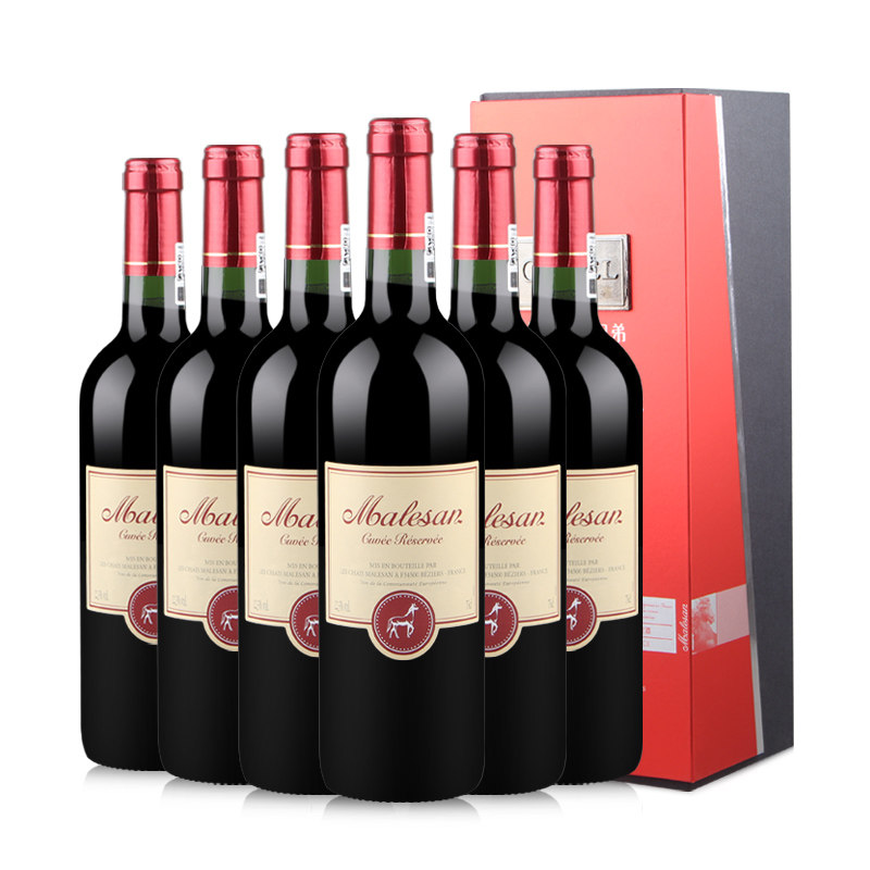 法国原瓶进口卡思黛乐玛利莎珍酿干红葡萄酒过年春节送礼750mL*6