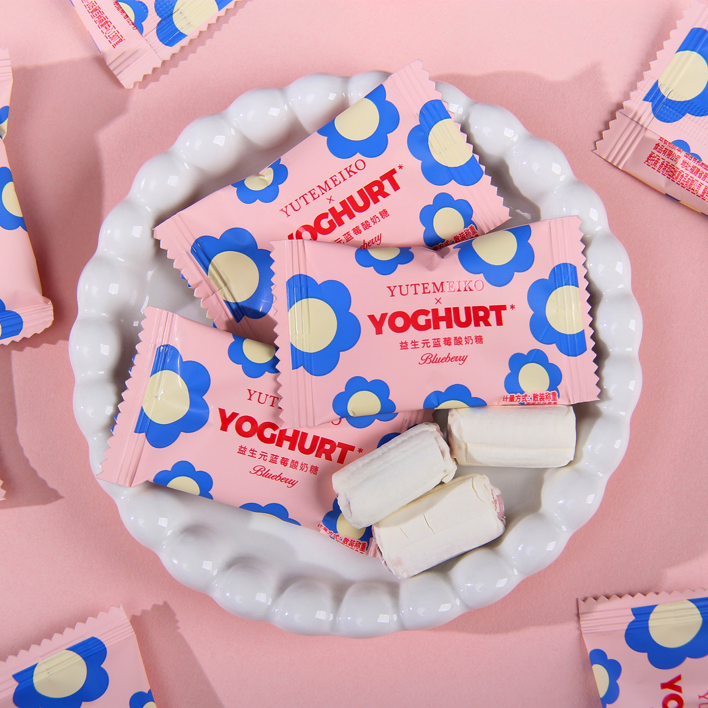 羽田铭菓益生元蓝莓酸奶糖结婚喜糖婚礼糖果软糖伴手礼散装小零食