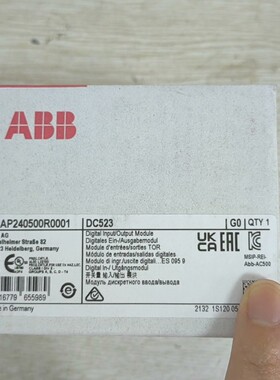 ABB模块DC523 1SAP240500R0001 CI840A DI811全新原装拍前请询价