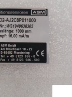 ASM 位移传感器 CLMD2-AJ2C8P011000