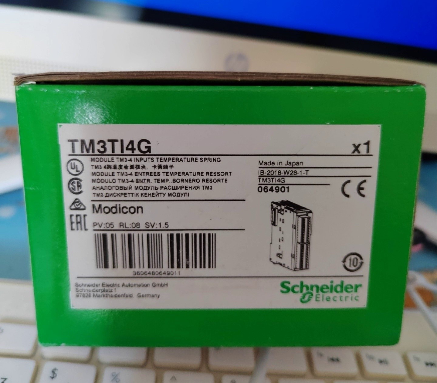 施耐德温度模块TM3TI4G全新原装拍前请询价