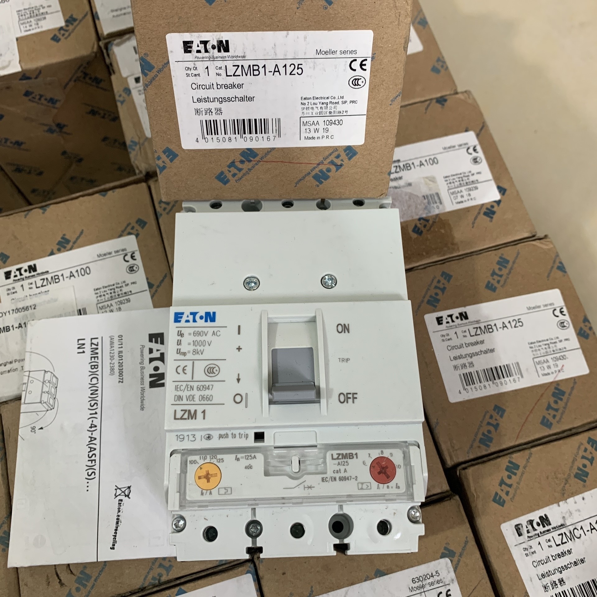 EATON伊顿断路器FAZ-C16/2 NZMB1-A160  NZMN3-AE630 LZMC1-A125