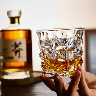 家用威士忌杯子欧式 洋酒杯水晶玻璃个性 复古酒杯品鉴杯啤酒杯套装