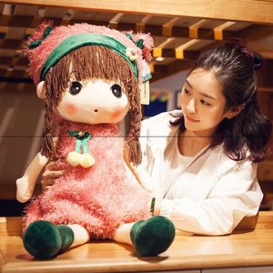 创意少女花仙子菲儿布娃娃可爱女孩公仔毛绒玩具公主儿童抱着睡。