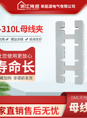 海坦东4A-310L白色绝缘母线夹间距80母线框四相单排铜牌夹防ABB型