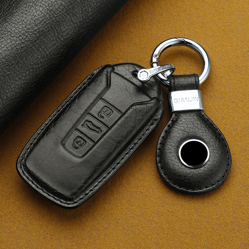 2021款大众途锐专用钥匙套19款途锐钥匙包真皮改装汽车钥匙扣男女