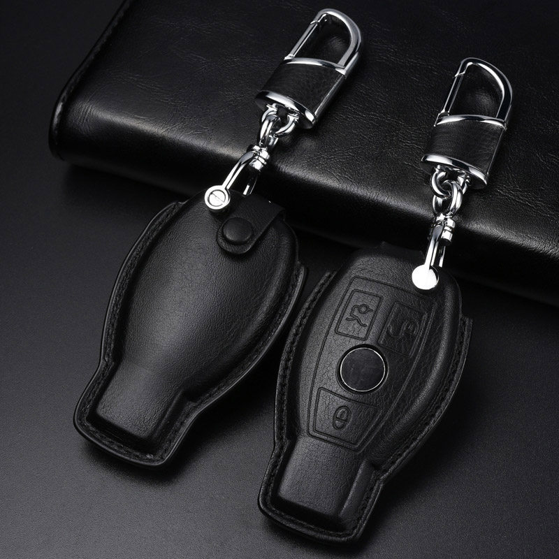 适用奔驰e300l钥匙套c260l壳glb200真皮e200扣gle350车a180l包gls