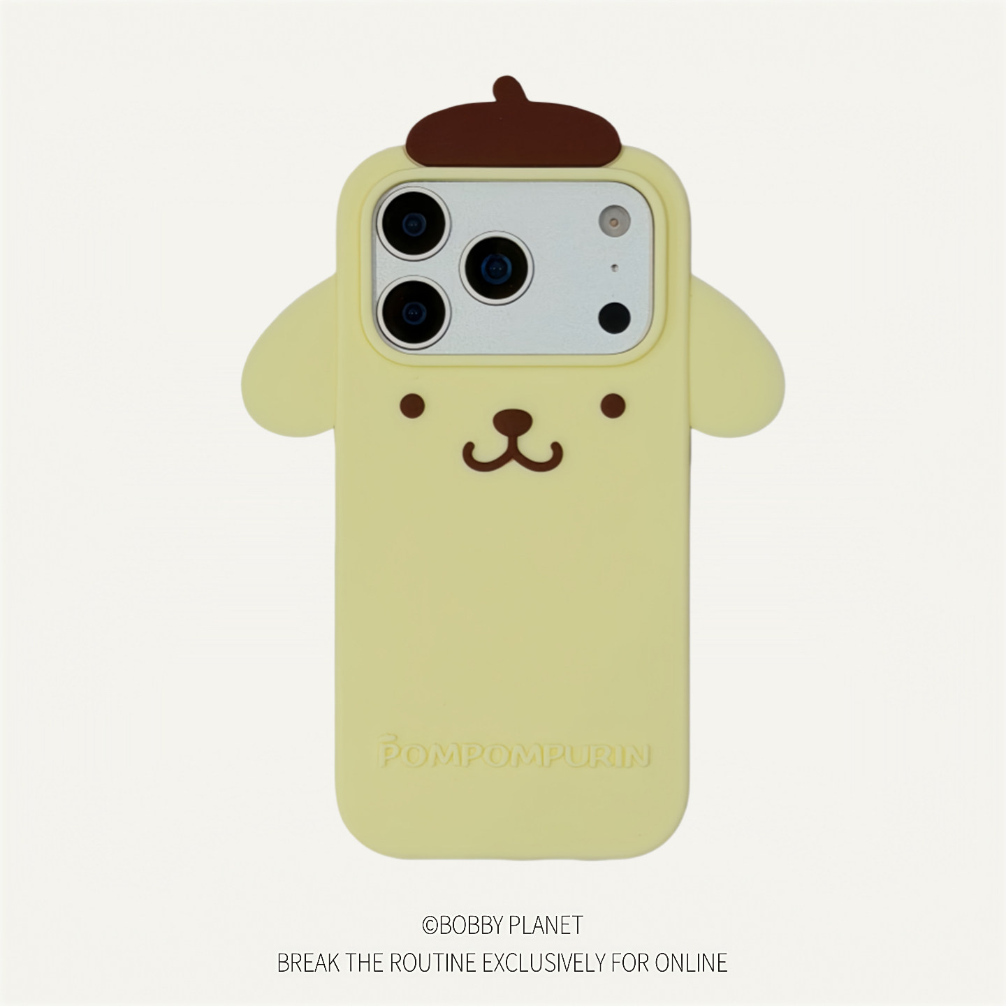 @BOBBY PLANET日本新品~柔软硅胶布丁狗黄色简约可爱卡通适用iphone17Promax手机壳苹果16543少女小清新防摔