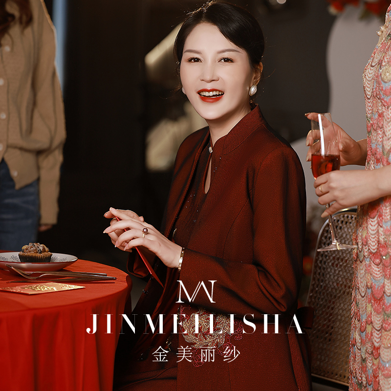 喜婆婆婚宴装礼服两件套