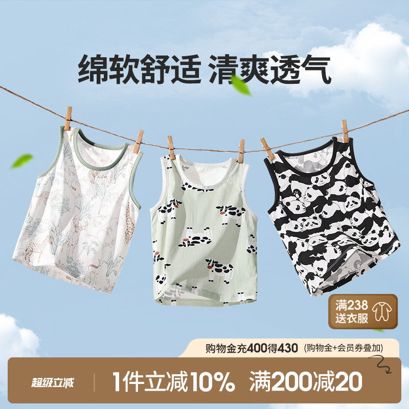 男童背心夏季薄款宝宝无袖T恤图片