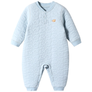 儿童连体睡衣冬季宝宝连体衣秋冬款纯棉男童保暖衣夹棉睡袋家居服