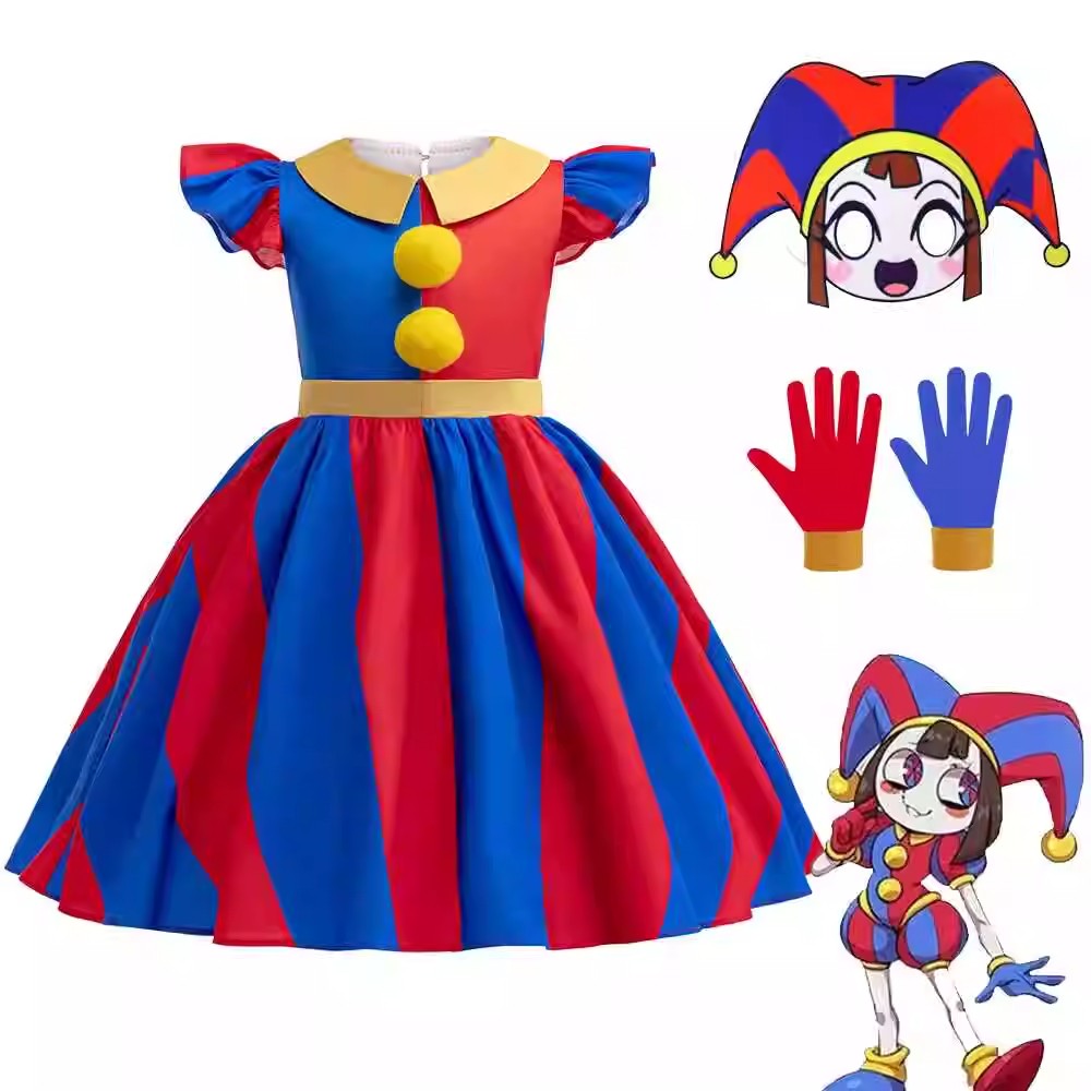 万圣节小丑演出服女童服饰