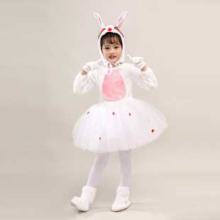 六一儿童节表演服装小兔子演出服幼儿园动物小白兔角色扮演衣服