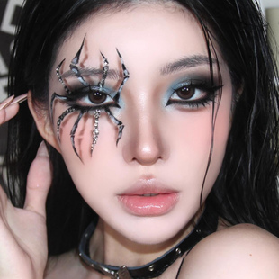 万圣节脸贴黑钻装饰品配饰妆容贴纸道具妆造装扮血浆纹身贴脸部