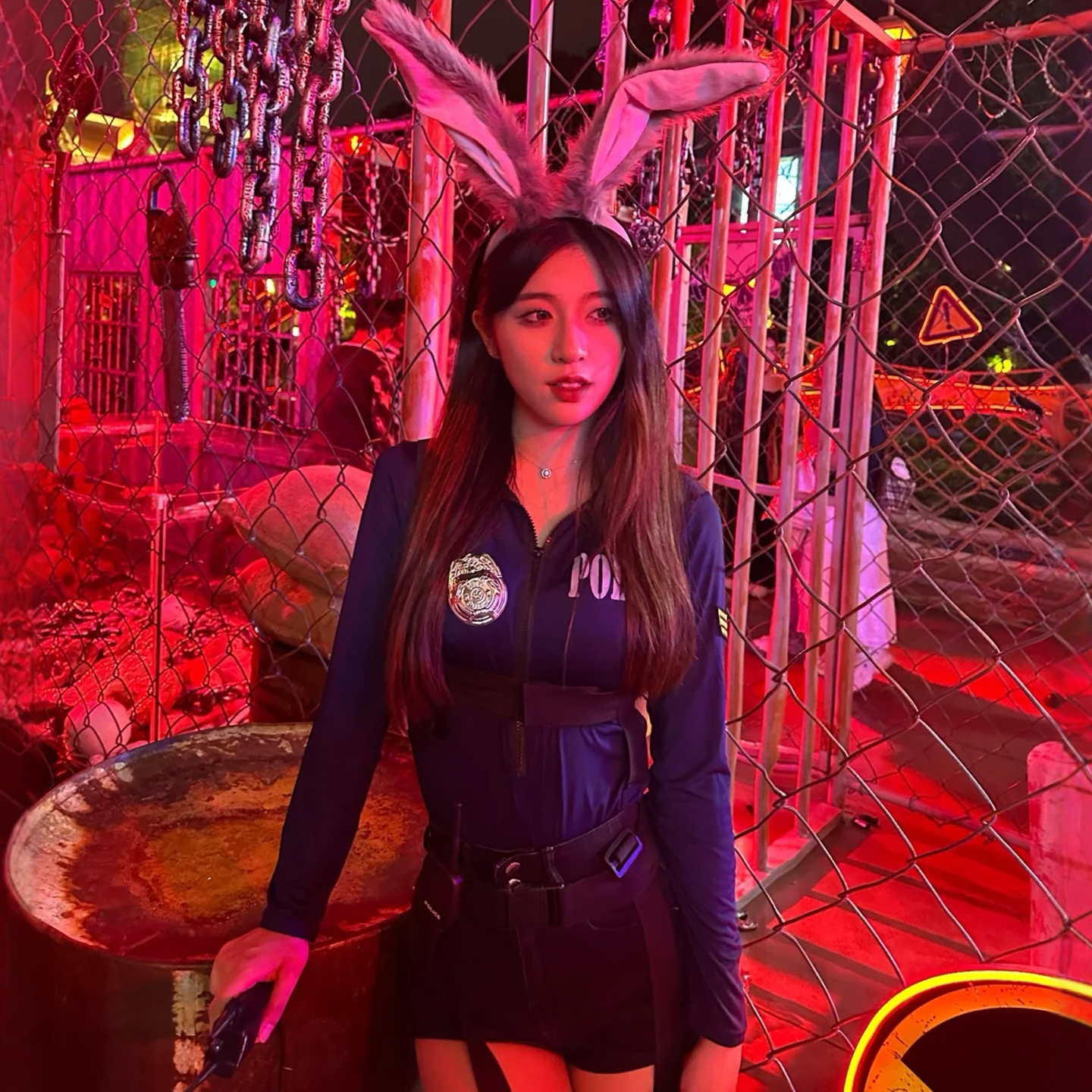 朱迪兔子警官连体衣性感cosplay服万圣节成人女动漫人物制服装扮