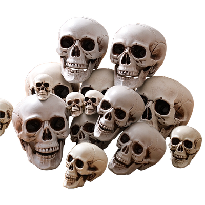 骷髅头摆件万圣节装饰道具