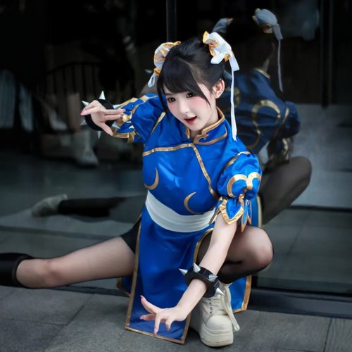 春丽cos服万圣节服装角色扮演女装成人装扮衣服日常可穿新款服饰