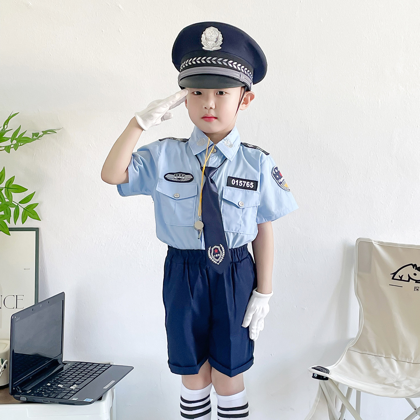 儿童警察服装小警官公安衣服套装