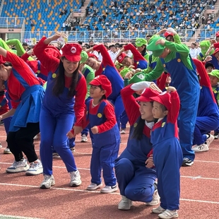 儿童马里奥cosplay服装 亲子角色扮演六一活动演出运动会超级玛丽