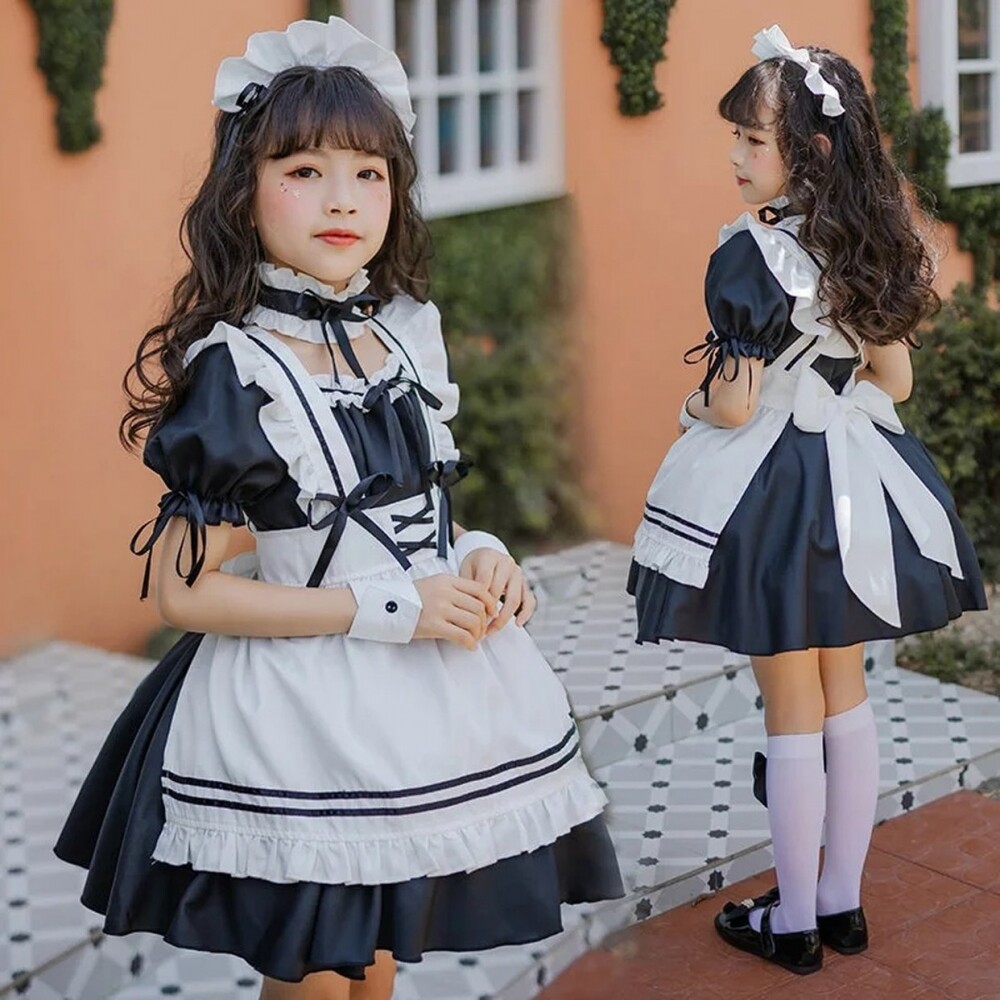 女仆服装万圣节儿童cosplay可爱制服装扮活动角色扮演二次元佣人