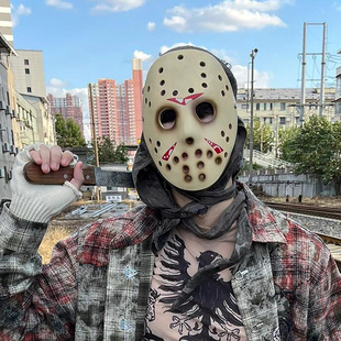 万圣节杰森面具cos曲棍球冰球恐怖法老表演头套面罩男士全脸吓人