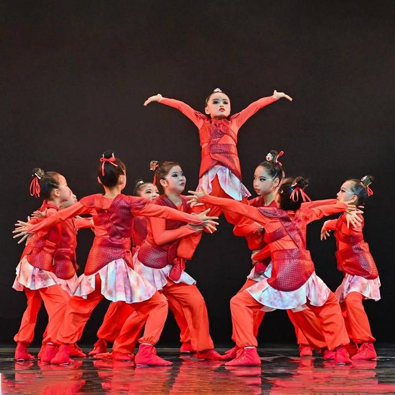 再现花木兰儿童演出服舞蹈服装