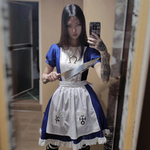 爱丽丝cos服梦游仙境万圣节成人女服装服饰装扮衣服角色扮演大人