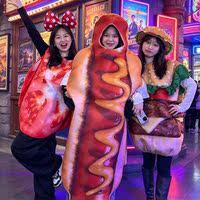 Halloween costume, sausage, hot dog, hamburger, tomato, doll costume, cosplay, funny clothes, costume for adults thumbnail 7