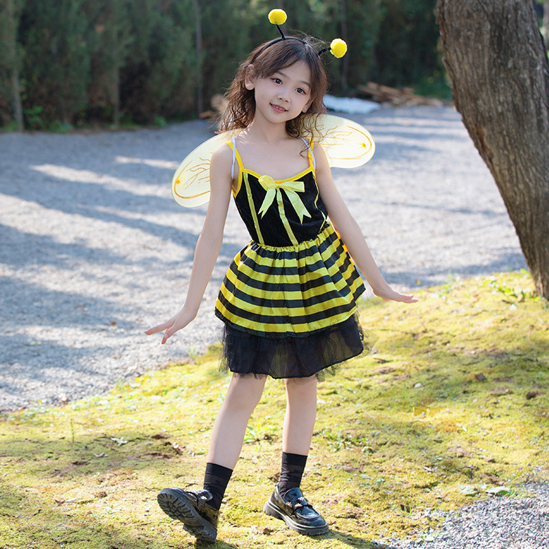 万圣节女童小蜜蜂衣服装扮