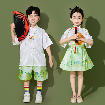 六一儿童节表演服装演出汉服套装