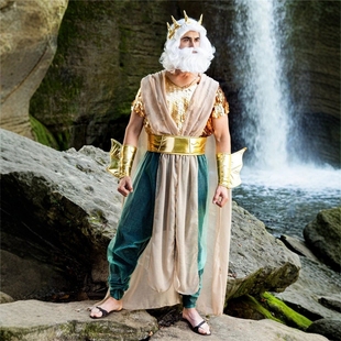 海王波塞冬三叉戟cos服装万圣节成人装扮衣服演出服饰活动舞台装