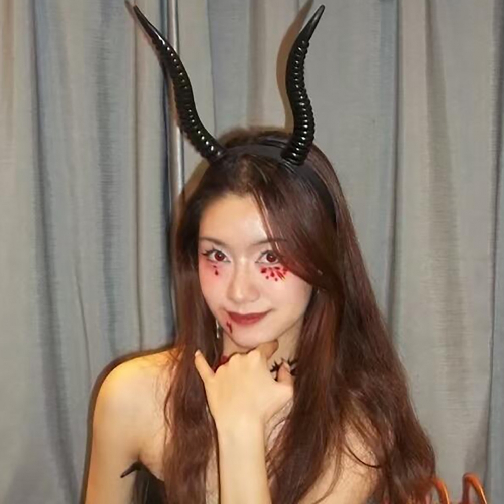 恶魔牛角发箍万圣节装扮道具
