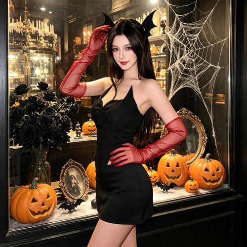 万圣节服装cos服日常可穿女装装扮衣服角色扮演蝙蝠套装成人服饰
