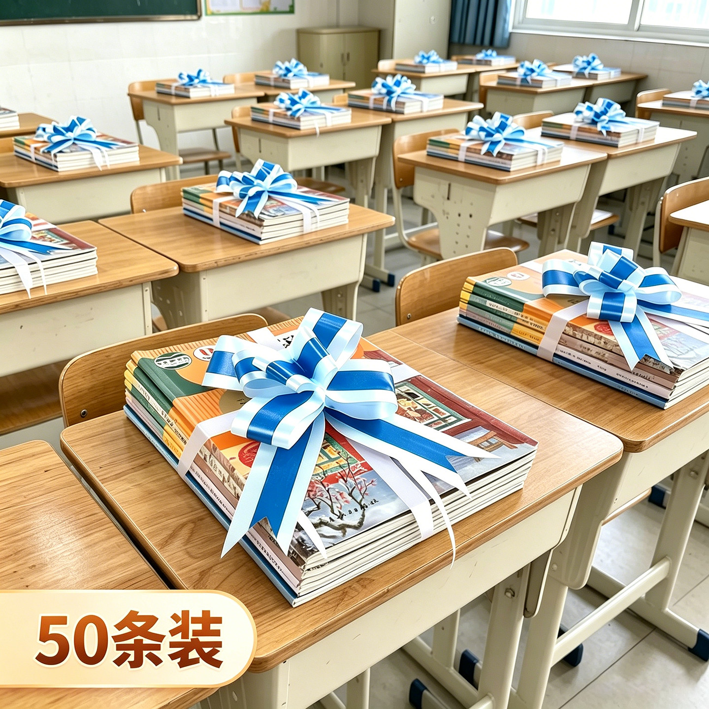 拉花彩带蝴蝶结绑书开学桌面教室布置装饰仪式感氛围幼儿园小学