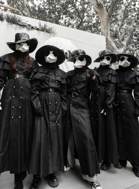 瘟疫医生cosplay服鸟嘴万圣节成人服装衣服装扮中世纪蒸汽朋克风